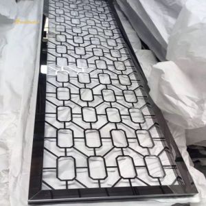 201 Stainless Steel Room Divider with Laser PVC and Mirror Finish Metal Wall Divider