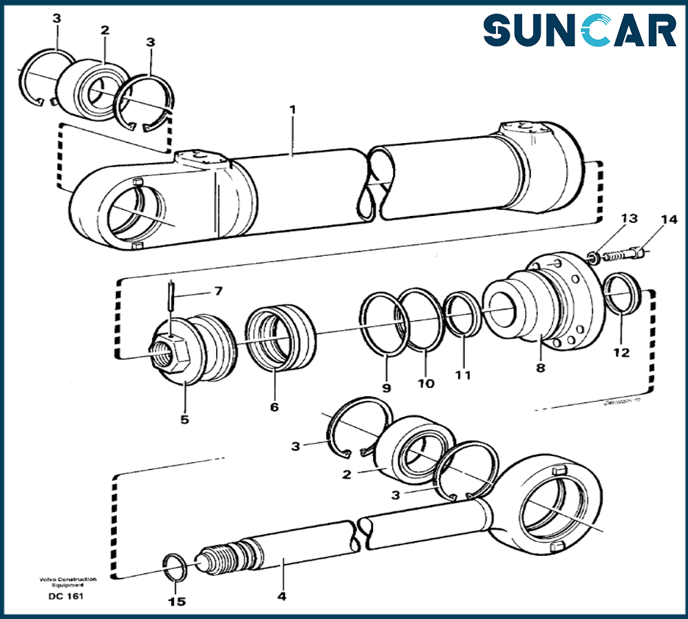 SUNCARVO.L.VO VOE 6630511 VOE6630511 Steering Cylinder Seal Kit For Wheel Loader[4600, 4600B, ATTACHMENTS, L160]