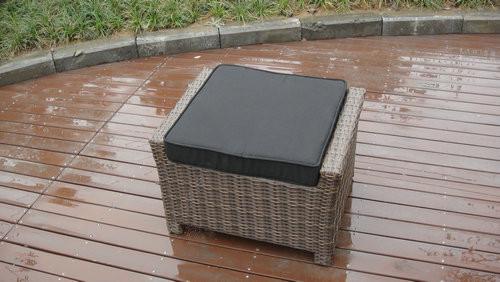 5 Seat Back Cushion Outdoor Rattan Sofa Set For Hotel Poolside