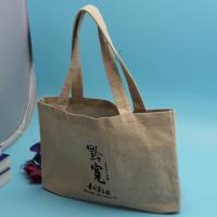 Poids léger imprimé fait sur commande simple de logo de sac d'emballage d'achats de jute pour des femmes