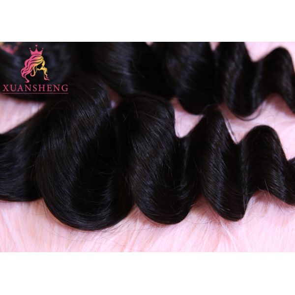 Black Color Virgin Loose Curly Malaysian Human Hair