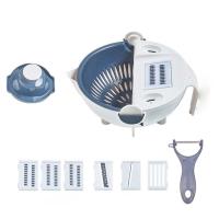 9 em 1 manual gire Chopper Cutter With Drain Basket vegetal