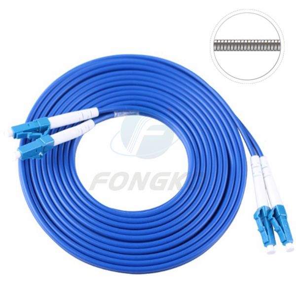 PVC Coated Gjsfjv Distribution Fiber Optic Cable 2 Core Armoured Cable