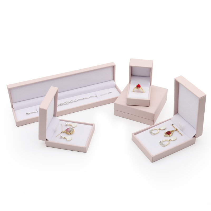 Customization PU Leather Jewelry Box For Wedding Ring Packaging Minimalist Design