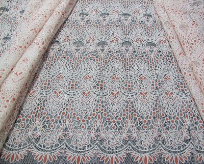Black Unique Cotton Polyester Lace Fabric Knitted with Burnout Flower Lace for Ladies Garment(CY-DK0020)