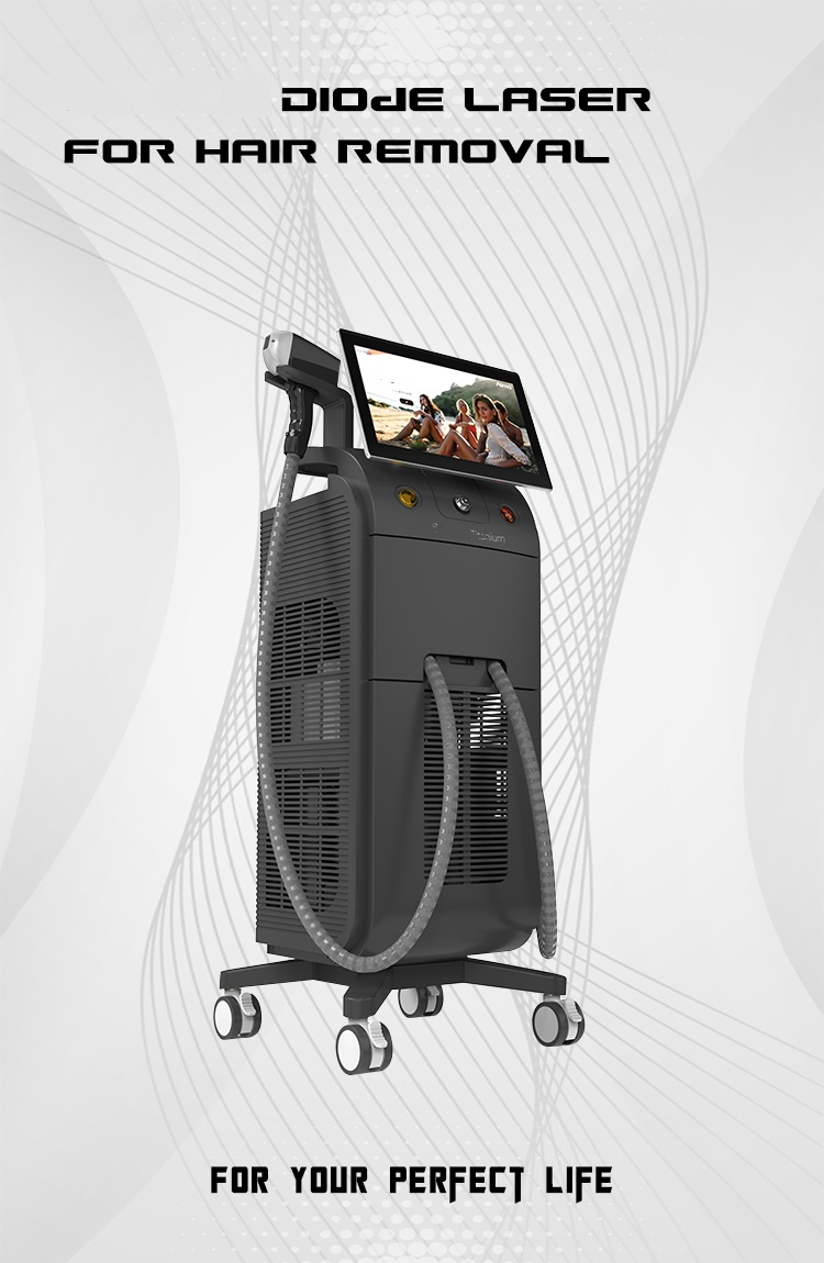 Medical Aesthetics Titanium Ice Laser Soprano Hair Removal Machine With Advanced Cooling System