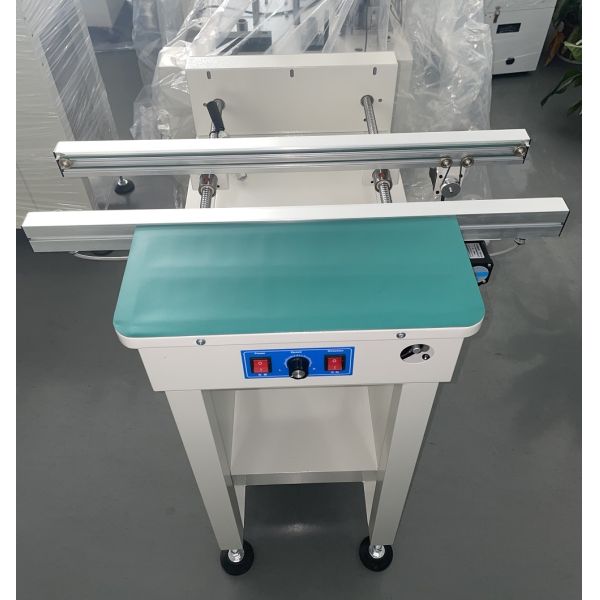 SMT Conveyor PCB Handling Conveyor with 0.5/0.6/0.7/1.0/1.2m Length Adjustable Speed 0-8000mm/min and Rail Width Range 50mm-350mm