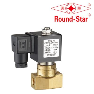 O piloto diminuto de bronze da válvula de solenoide não operou normalmente aberto NENHUM 24VDC 12VDC