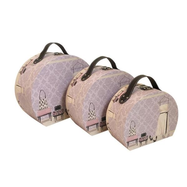 Cardboard Gift Printed Mini Suitcase Favor Box Packaging For Children Stationery