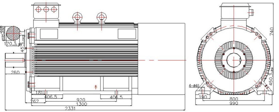 альтернатор генератора альтернатора PMA магнита неодимия 1050kw 150rpm 400V 50HZ