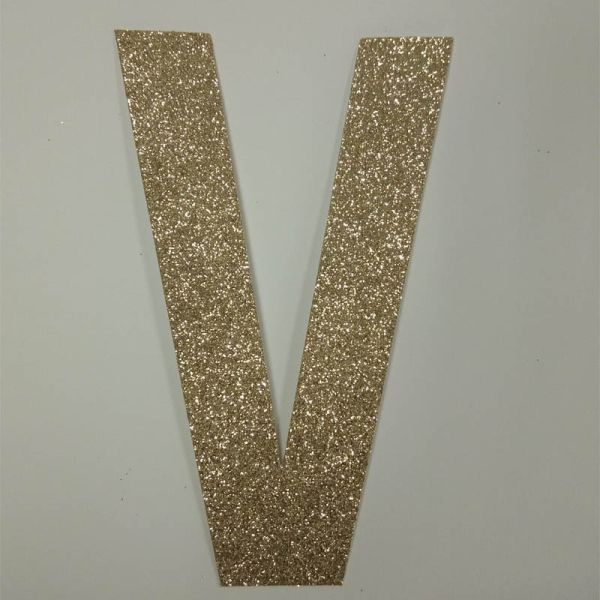 Diy Christmas Decor Gold Glitter Letters , Wedding Party Glitter Alphabet Letters