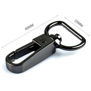 High Polished Zinc Alloy Black Spring Snap Hook with Customizable Load Capacity