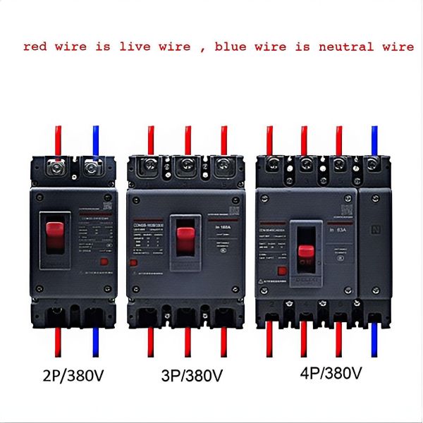 Flame Retardant Material Molded Case Circuit Breaker with Overload Protect and 220V/380V Air Switch for Industrial Control
