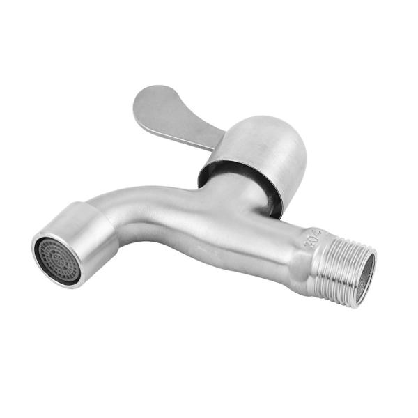 Manual 1/2X1/2 SS304 Brushed Angle Valve Lead Free Bathroom