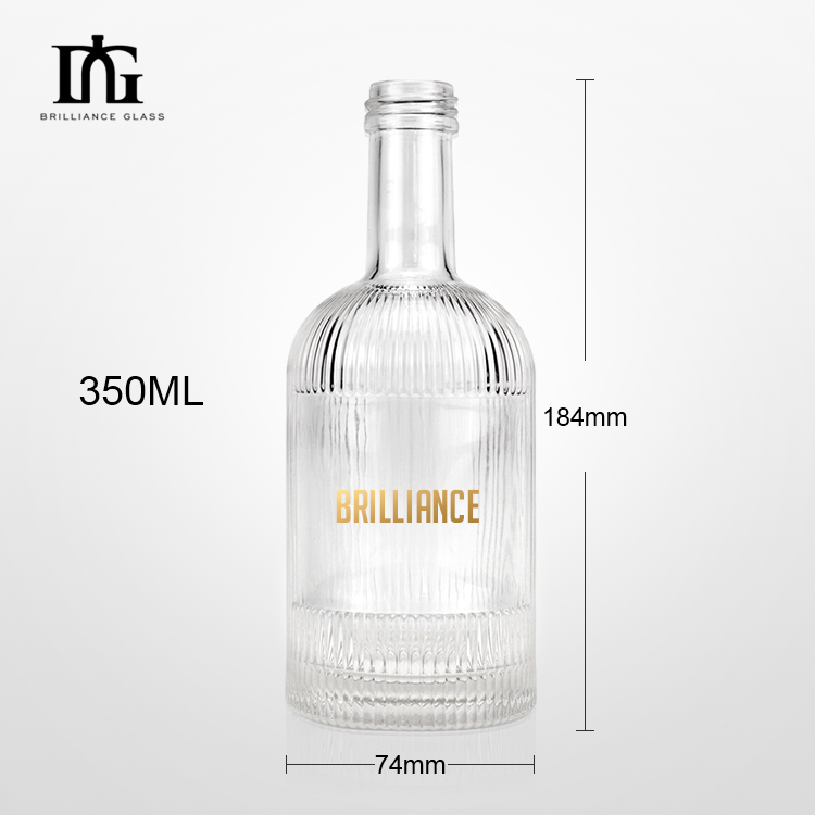 Classic Design Thick Bottom Whiskey Glass Bottle 500ml 700ml 750ml 1000ml for Beverages