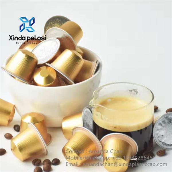 Aluminum Empty Mini Capsule Coffee Capsules Foil Empty Cafe Pods With Foil Lid