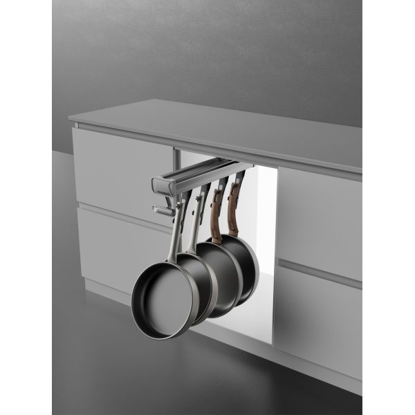 Pull Out Pot Rack Slide Out Pan Organizer Rack Hanging For Kitechen Storage