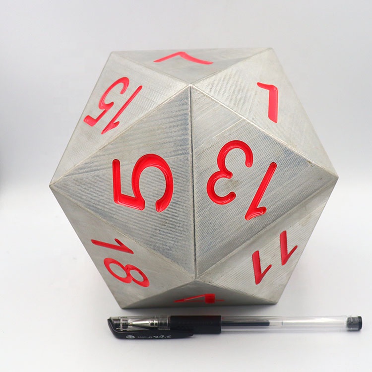 Customized Size Zinc Alloy Polyhedral Dice Set with Customized Logo for RPG Games