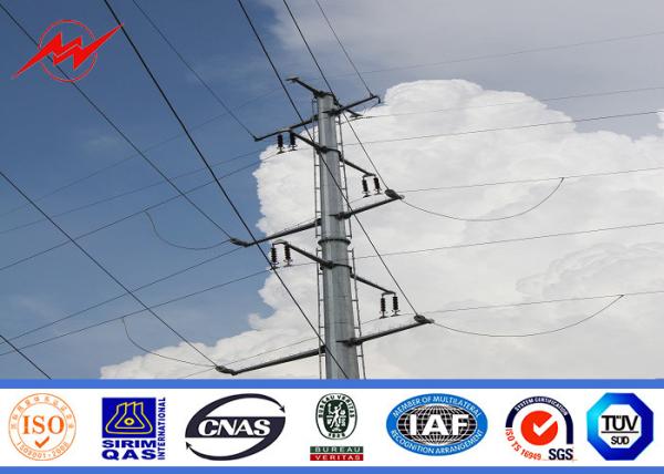 Electrical Steel Tubular Pole / Galvanised Steel Poles For Distribution Line Project