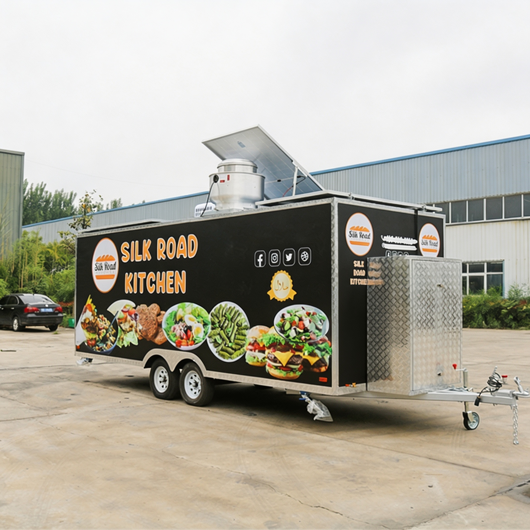 DOT Compliant Custom Food Trailer with Full Kitchen Equipment for Coffee, Tacos & Fast Food, Mobile Concession Truck for Catering, Events, Festivals and Outdoor Business