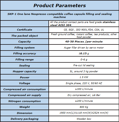 Single Way Aluminum Nespresso Coffee Capsule Filling Sealing Machine