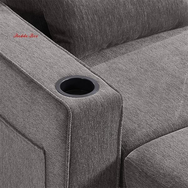 Redde Boo 3 in 1 Convertible Sleeper Sofa Bed With Side Storage, Pull Out Couch for Living Room, Adjustable Backrest, Linen Fabric Sofa Bed, Futon Couches Gray