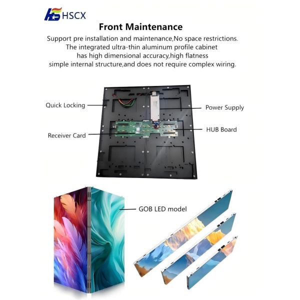 P2.976 Indoor ultra-thin double-sided LED display screen