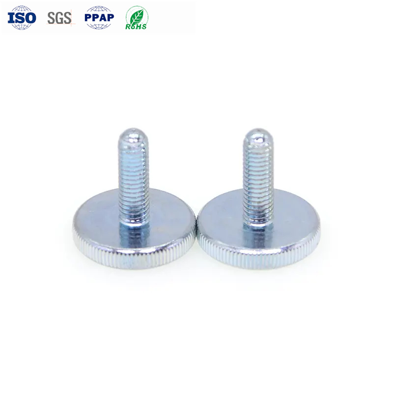 Прямая M3 скрученный палец винт ручная регулировка скрученный болт Углеродистая сталь Синий цинк