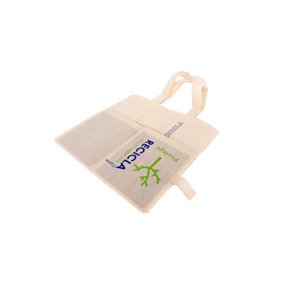 Square Bottom White Non Woven Bag With Eco Friendly Laminated Fabric Material