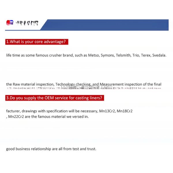 Building Material Shops Mining Crusher Spare Parts Socket Liner for Cone Crusher