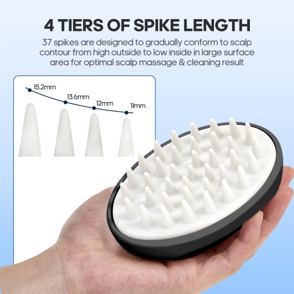 Pet Hair Wash Massager ABS+TPR Scalp Exfoliating Shampoo Brush
