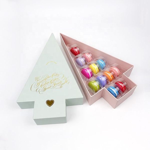 Custom Arrow Shaped Clothing Packing Boxes For 12 Macaron Cookie
