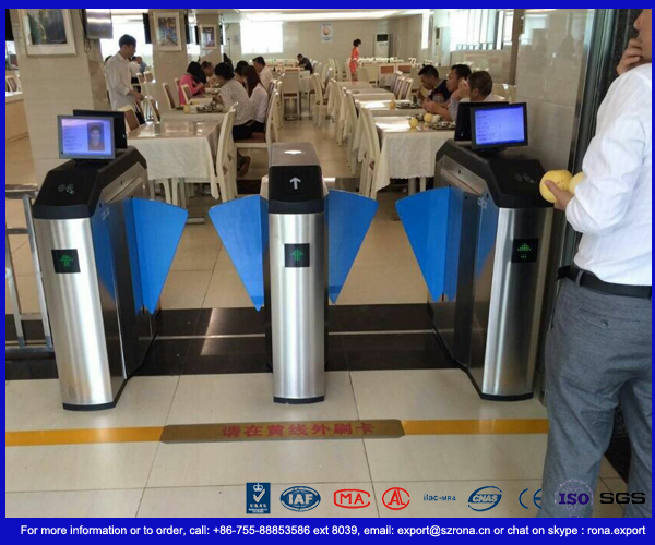 Safety Flap Barrier Gate Half Height Pedestrian Turnstile Gate 550mm Office Flap Wing Barrier