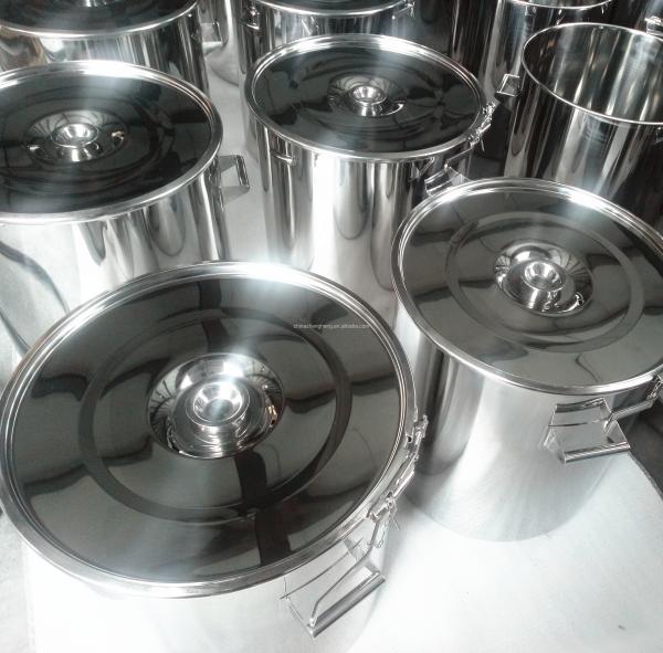 Silicone Gasket Stainless Steel Vat Drum 100L Barrel Type  With Clamp