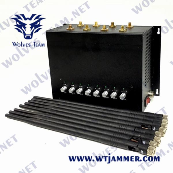 8 Bands 16W GSM CDMA GPS Desktop Signal Jammer 30m With AC Adapter