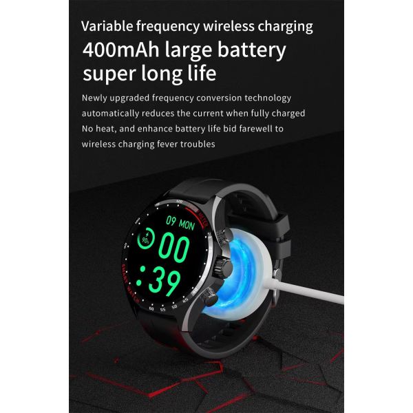 HD Round Screen SK27 Smart Watch 1.58 Inch Men Fitness Tracker Watch Waterproof IP68