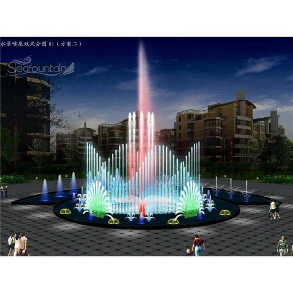 Каменные садовые изделия высокий спрей танцевальный фонтан для наружного публичного отображения