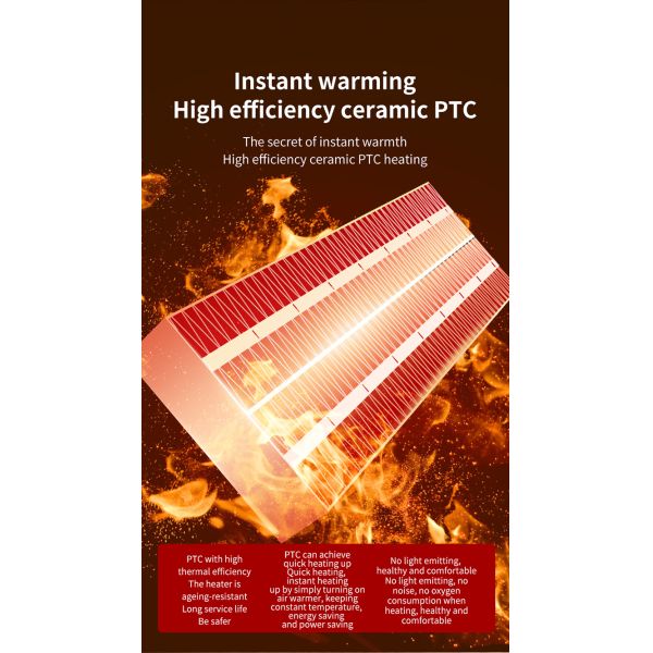220V-240V/110V-120V PTC Ceramic Heating Fan Remote Control Touch Screen Electric Heating