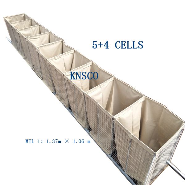 3.7mm Gabion Hesco Mil 7 Military Sand  Wall For Coastal Erosion