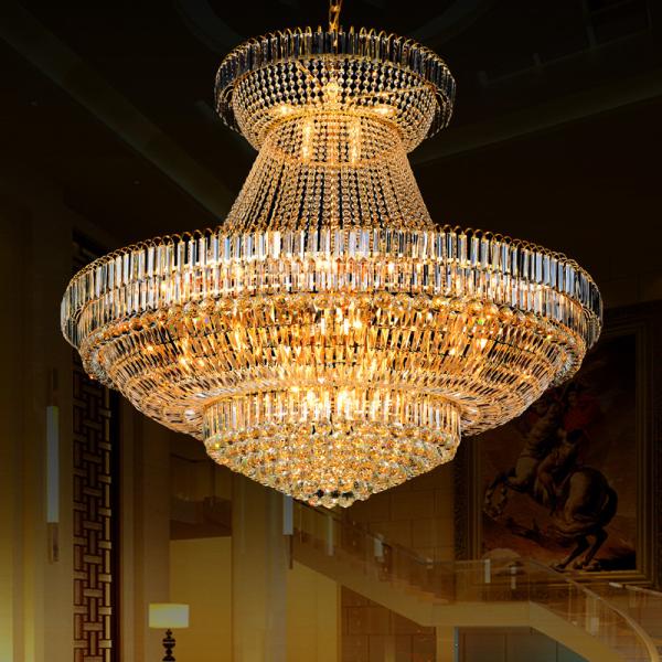 Large metal crystal chandelier for Hotel Home Project DIY Pendant lamp (WH-NC-10)
