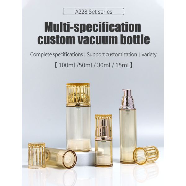 AS Collar 20lm 30ml 50lm Airless Pump Spray Bottle for Sunscreen and Vacuum Cream Pump Bottle in Cosmetic Packaging