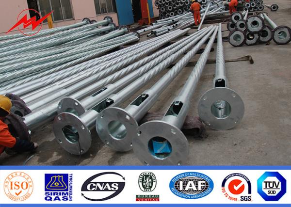 Q345 Q235 Hot Dip Galvanized Double Arm Gi Light Pole 12m
