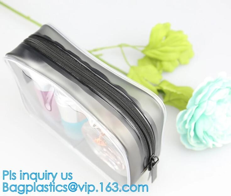 Сумка мытья перемещения PVC косметической гигиенической косметикаи состава ясная с ручкой, косметические сумки подарка Tote сумка макияжа перемещения для молнии