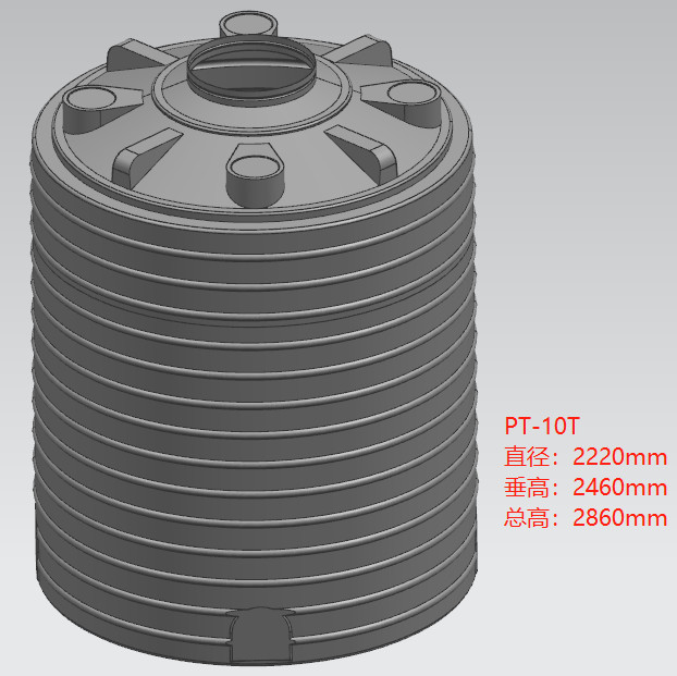 Ten Tons Rotomould Water Tanks Steel High Hardness