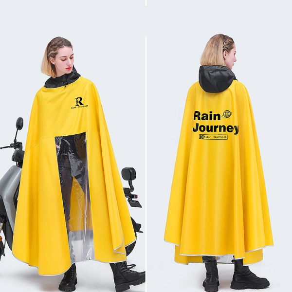 Conventional Size Rain Poncho for Electric Battery Cars 100% Polyester Pongee Fabric