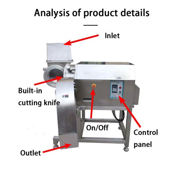 Pork Slicer Meat Processing Machines 5.5kw 304 Stainless Steel Meat Crusher Machine