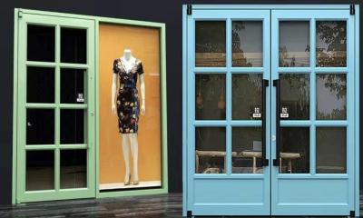 96x80 UPVC Double French Doors For Commercial