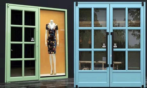 96x80 UPVC Double French Doors For Commercial
