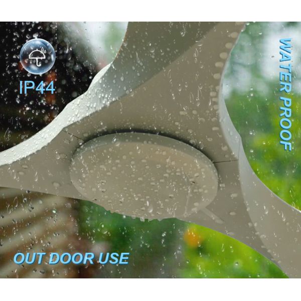 Ventilador de arrefecimento de ar 52 polegadas Ventilador de teto de plástico à prova d'água exterior com 3 lâminas rotativas