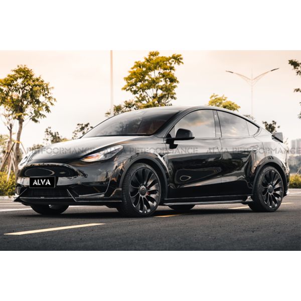 Add On Installation MiW Design Aero Forged Carbon Fiber Body Kits Tesla Model Y 2019 Front Lip Side Skirts Rear Diffuser